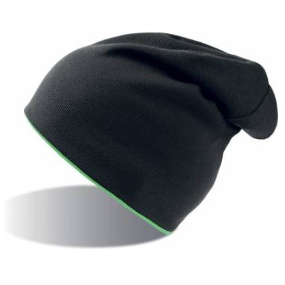 Mütze Schwarz-Neongrün